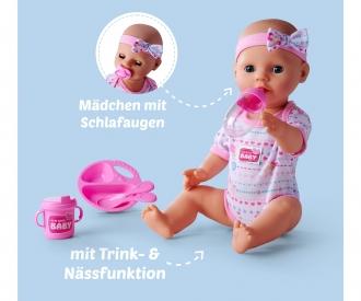 NBB Babypuppe, rosa Zubehör