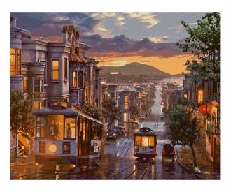 Evening in San Francisco 40 x 50 cm - Painting by Numbers