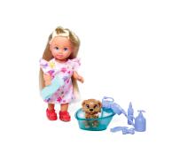 Evi Love Dog Bath – Poupée et chien avec baignoire
