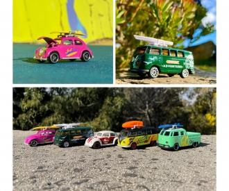 Volkswagen series T1 🔥 Majorette Adventure Surf VW bus combi van eb2