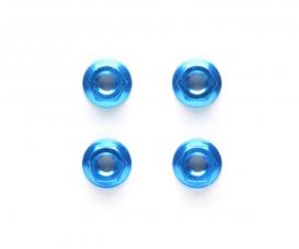 TRF 4mm/M4 Al.Serrated Nut Blue anod.(4)