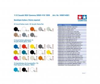 1:12 Suzuki RGV Gamma XR89, motorcycle model kit