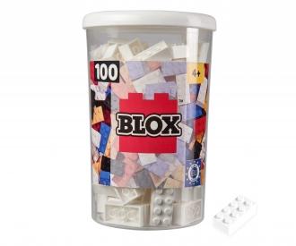 Blox 100 white 8 pin Bricks in Box