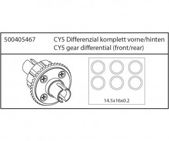 CY5 Differentials (2) complete front/rear