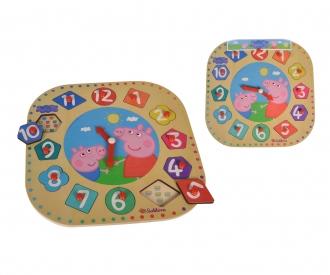 Peppa Pig, Horloge éducative en bois