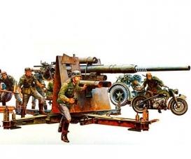 1:35 Ger.Flak 8,8 w/Motorcycle, model kit