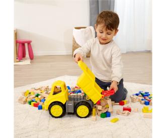 BIG Power Worker Classic Dump Truck with  Tipping Bed and Soft Tyres