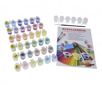 36 Acrylic Paints - Painting by Numbers