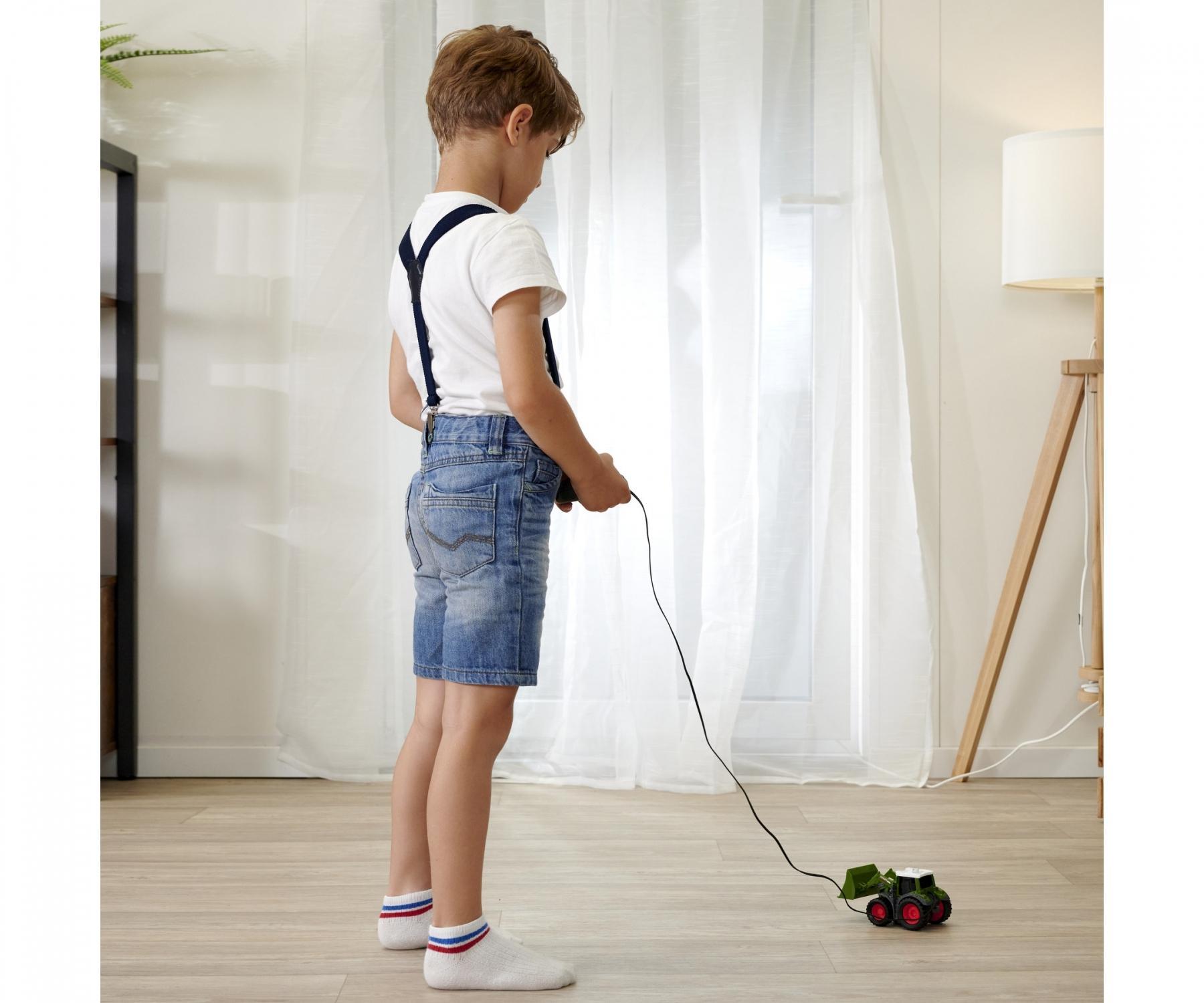 Dickie Toys Tracteur Fendt Avec Remorque 26cm - Lumière, Son Et Accessoires Dès 3 Ans Duplo Tracteur