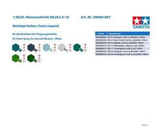 1:48 Dt. Messerschmitt Me262 A-1A
