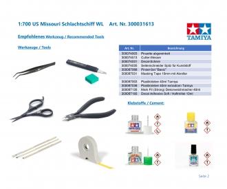1:700 US Missouri Schlachtschiff WL