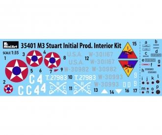 1:35 M3 Stuart erste Produktion mit Interieur