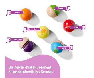 Eichhorn Musik Holzkugel mit Sound