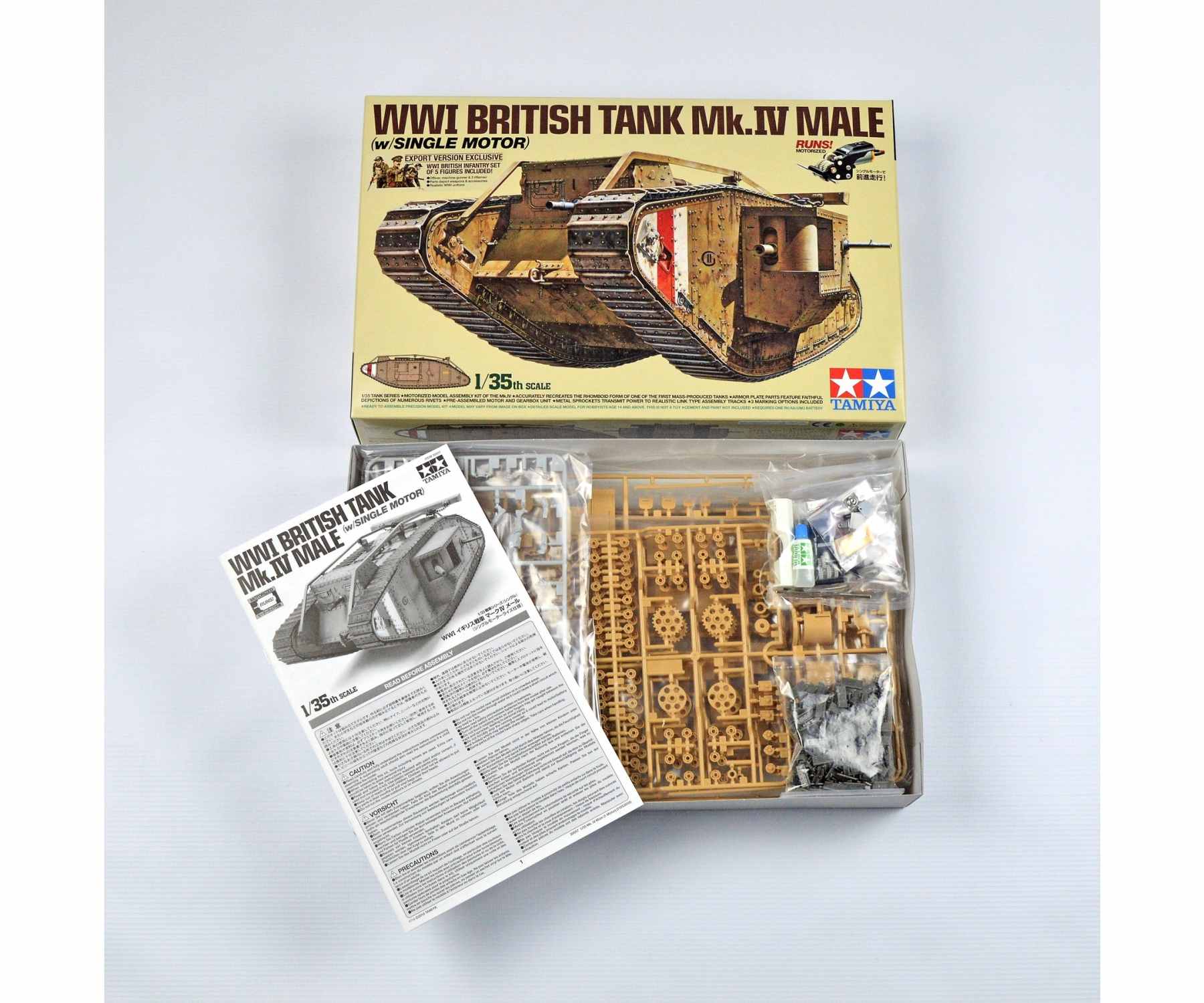 Buy 1:35 WWI Brit. Tank Mk. IV Male (mot.) online | Tamiya
