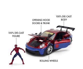 Marvel Spider-Man Porsche 911 1:24