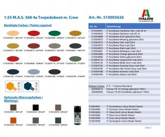 1:35 M.A.S. 568 4a Torpedoboot m. Crew