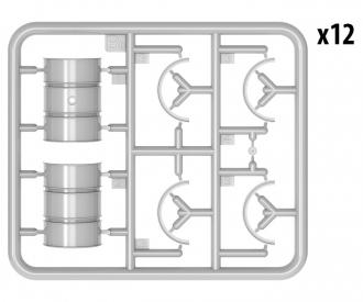 1:35 WW2 Ger. 200L Fuel Drum Set (12)