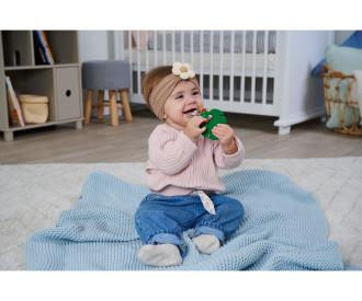 Baby Grasping Toy with Teething Leaf