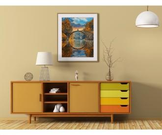 Devil's Bridge at Lake Rakotzsee 40 x 50 cm - Painting by Numbers