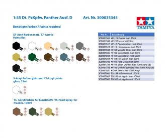 1:35 Ger. Panther Ausf.D, plastic model kit