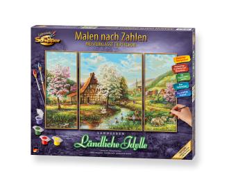Country Idyll Triptych - Painting by Numbers