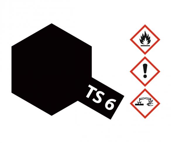 TS-6 Flat Black, spray paint, 100 ml aerosol