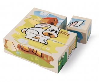 EH Puzzle d'images cubes La Ferme