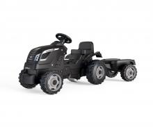 Smoby Life Farmer XL Black tractor + trailer