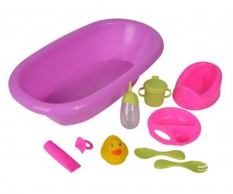 New Born Baby Baignoire pour Poupées avec Accessoires