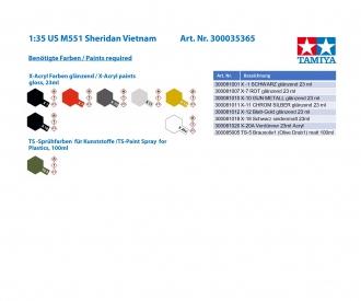 1:35 US M551 Sheridan, plastic model assembly kit