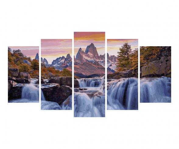 Mystic Patagonia Polyptych - Painting by Numbers