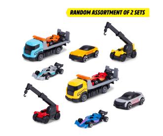 Formula Racer Set Die-Cast Flatbed Truck