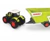 Tracteur agricole CLAAS avec remorque, jouet 64 cm