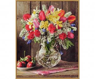 Greetings from a Cottage Garden 40 x 50 cm - Painting by Numbers