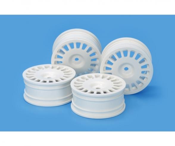 1:10 RallyDish Wheels, wheel set, 24 mm white