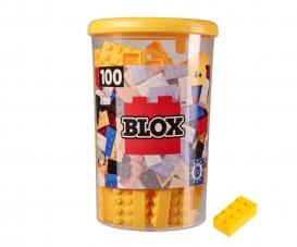 Blox - 100 8er Bausteine gelb - kompatibel mit bekannten Spielsteinen