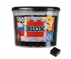 Blox - 100 briques de 4 pièces noires - compatibles avec les briques de jeu connues