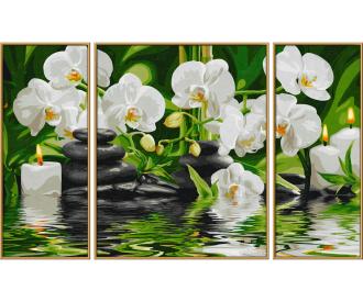 Spa Oasis Triptych - Painting by Numbers