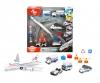 Coffret de jeu aéroport, véhicules en métal moulé