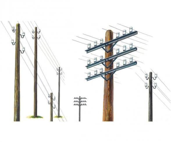 Italeri Telegraph Poles Model Kit 1:35 Scale
