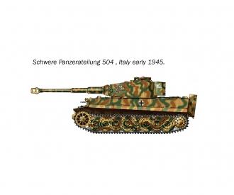 Tiger I Ausf. E Model Kit 1:56 with Zimmerit