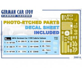 1:35 Voiture allemande Type 170V Cabrio