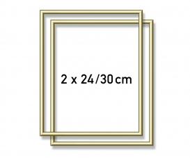 2 Alurahmen 24 x 30 cm - Gold