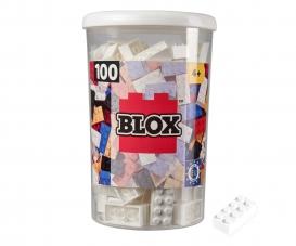 Blox 100 white 8 pin Bricks in Box