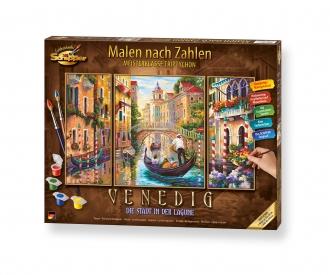 Venedig – Die Stadt in der Lagune Triptychon – Malen nach Zahlen