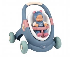 Little Smoby 3-in-1 Lauflernwagen mit Puppe