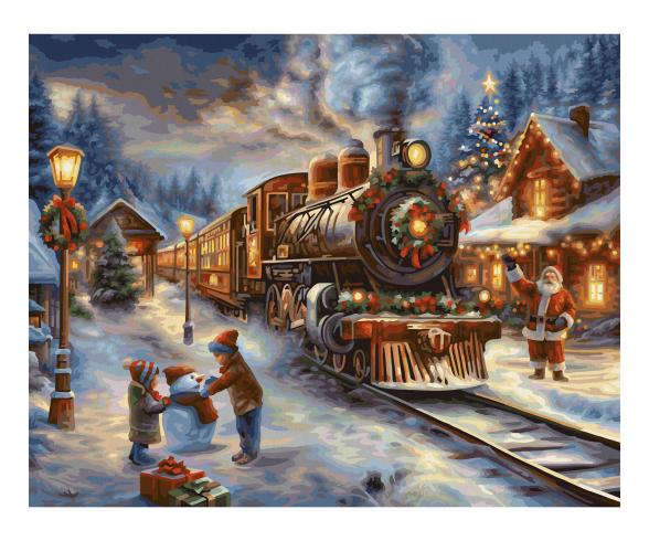 Christmas Express 40 x 50 cm - Painting by Numbers