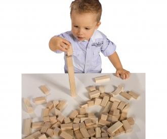Natural Wooden Blocks - 100 Pieces