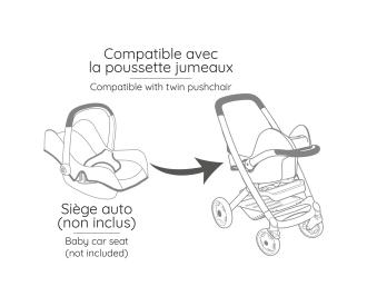 Smoby Maxi-Cosi Twin Pushchair Beige
