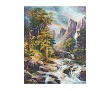 Paysage de hautes montagnes - peinture par numéros